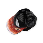 One Size Black Redfish/Orange-Black Blank Rope Hats RP500 