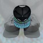 One Size Gray Tarpon/Teal-Black Blank Rope Hats RP500 