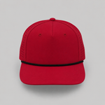 One Size Deep Red/Black Blank Rope Hats RP510 
