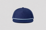 One Size Navy/White Blank Rope Hats RP510 