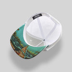One Size White Redfish/Black-Teal Blank Rope Hats RP510 