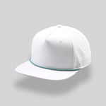 One Size White Redfish/Black-Teal Blank Rope Hats RP510 