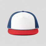 One Size Red-White-Blue/Navy-White Blank Rope Hats RP510 