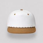One Size White-Burnt Orange/White-Orange Blank Rope Hats RP510 