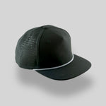 One Size Black/Black-White Blank Rope Hats RP510-Y 
