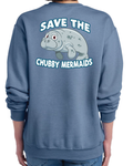 3X-Large Denim Beachside HG Chubby Mermaid Sweatshirt 