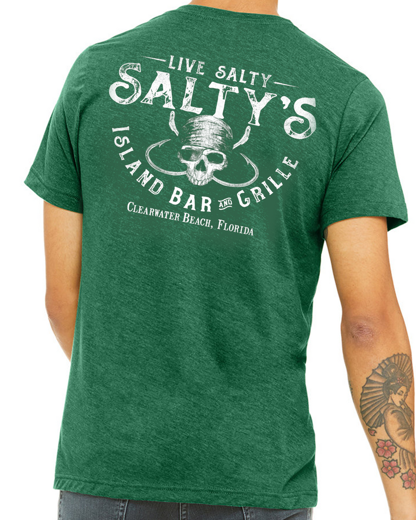 3X-Large Heather Grass Green Beachside HG Salty's Skull 