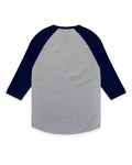 Small Athletic Heather/Navy Cotton Heritage MC1190 
