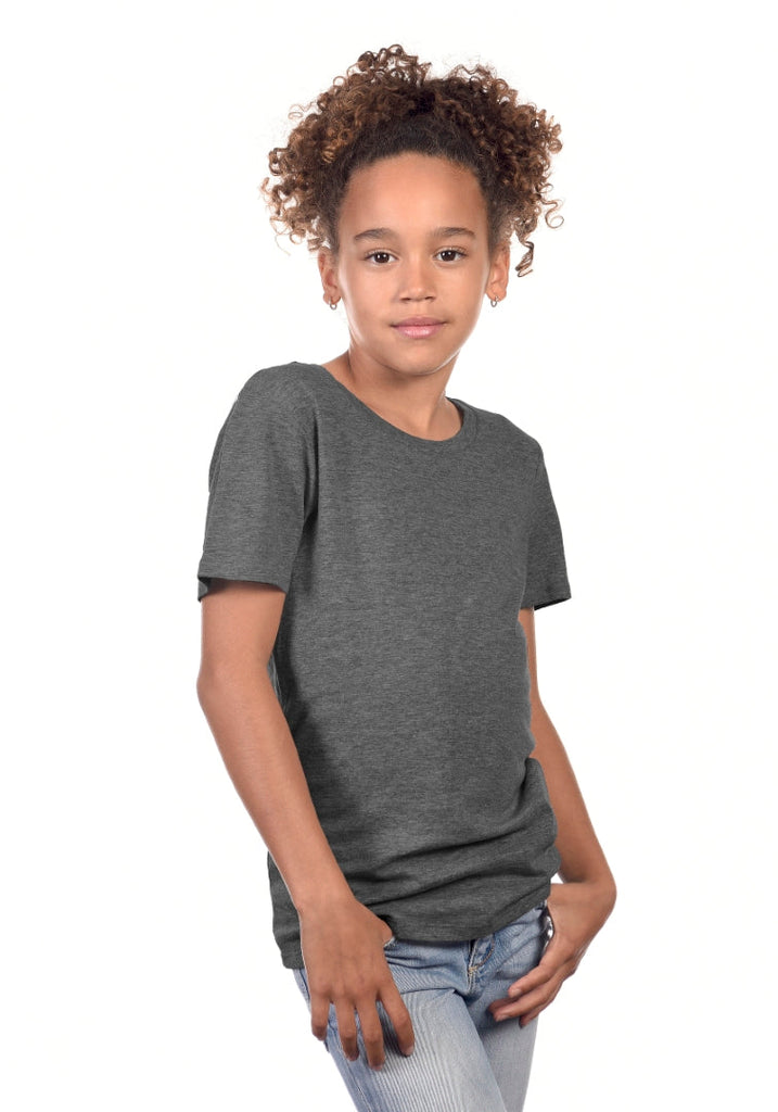 Girls X-Large Charcoal Heather Cotton Heritage JC1025 