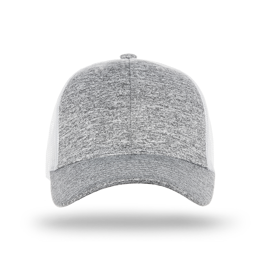 One Size Heather Grey/White Cobra Cap BJ-6M 
