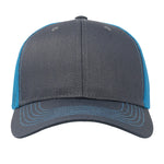 One Size Charcoal/Neon Blue Cobra Cap C112 