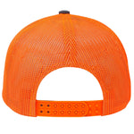 One Size Charcoal/Neon Orange Cobra Cap C112 