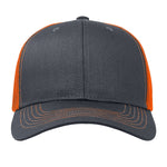 One Size Charcoal/Neon Orange Cobra Cap C112 