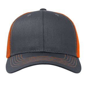 One Size Charcoal/Neon Orange Cobra Cap C112 