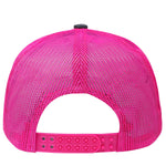 One Size Charcoal/Neon Pink Cobra Cap C112 