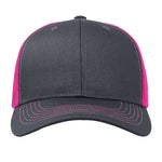 One Size Charcoal/Neon Pink Cobra Cap C112 