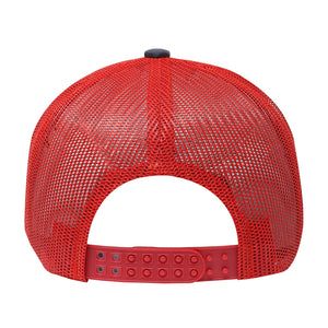 One Size Charcoal/Red Cobra Cap C112 