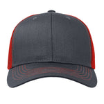 One Size Charcoal/Red Cobra Cap C112 
