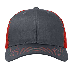 One Size Charcoal/Red Cobra Cap C112 