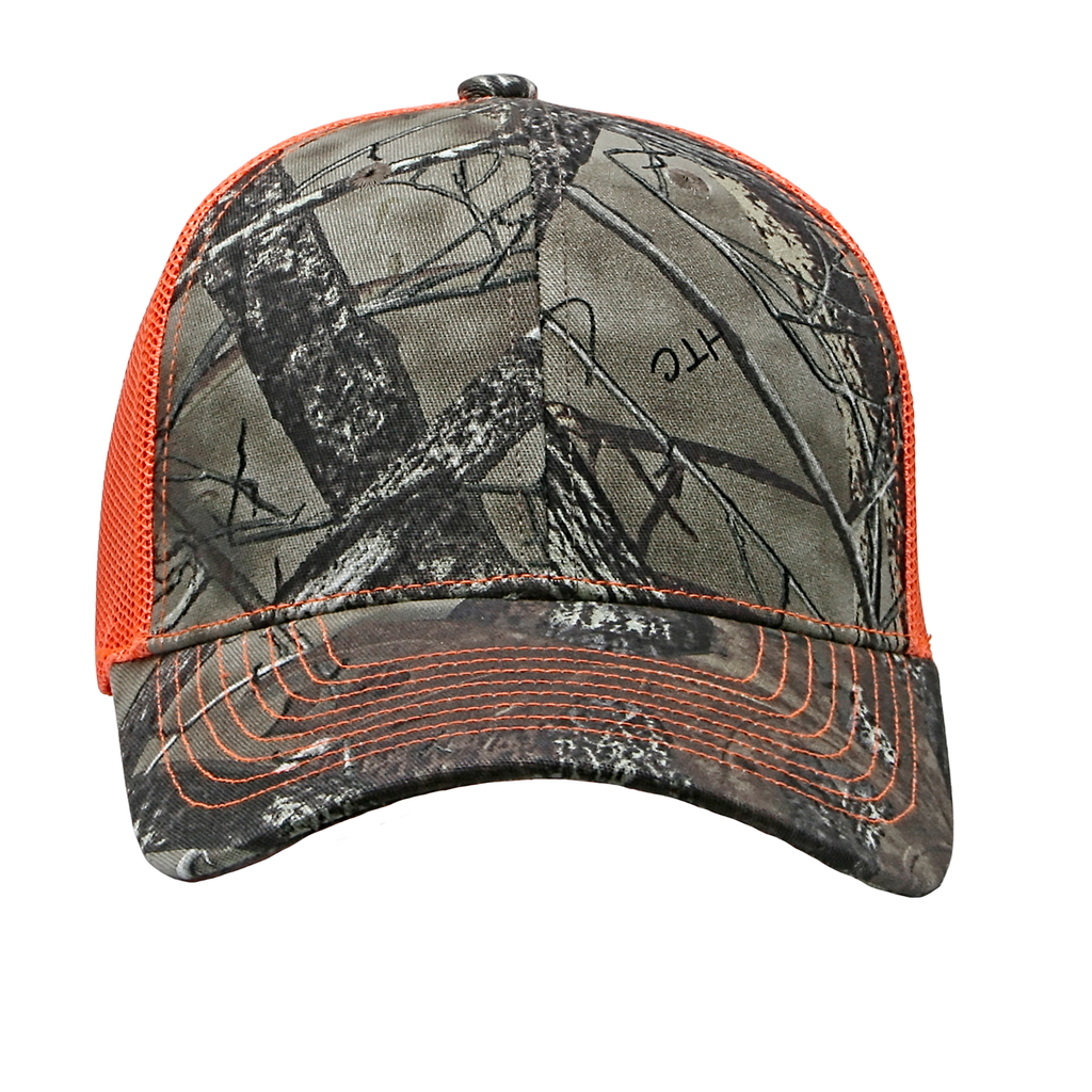 One Size True Timber/HTCF Camo/Flame Orange Cobra Cap C112-C 