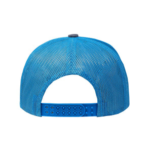 One Size Charcoal/Neon Blue Cobra Cap C112F 