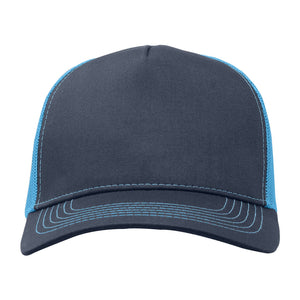 One Size Charcoal/Neon Blue Cobra Cap C112F 