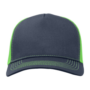 One Size Charcoal/Neon Green Cobra Cap C112F 