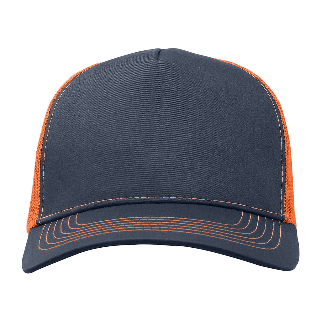 One Size Charcoal/Neon Orange Cobra Cap C112F 