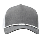 One Size Heather White/White/Black Cobra Cap C112FR 