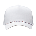 One Size White/White/Blue Cobra Cap C112FR 