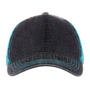 One Size Charcoal/Seafoam Green Cobra Cap HTM-V 