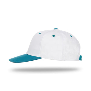 One Size White/Teal Cobra Cap PTC-2 