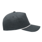 One Size Charcoal/White Cobra Cap SWT-2