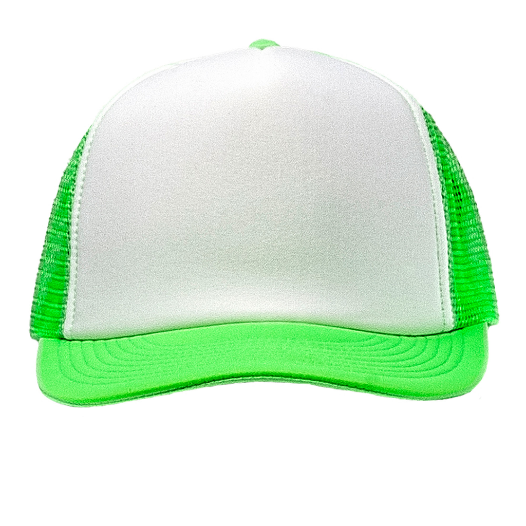 One Size White/Neon Green Cobra Cap TRUCK-5 