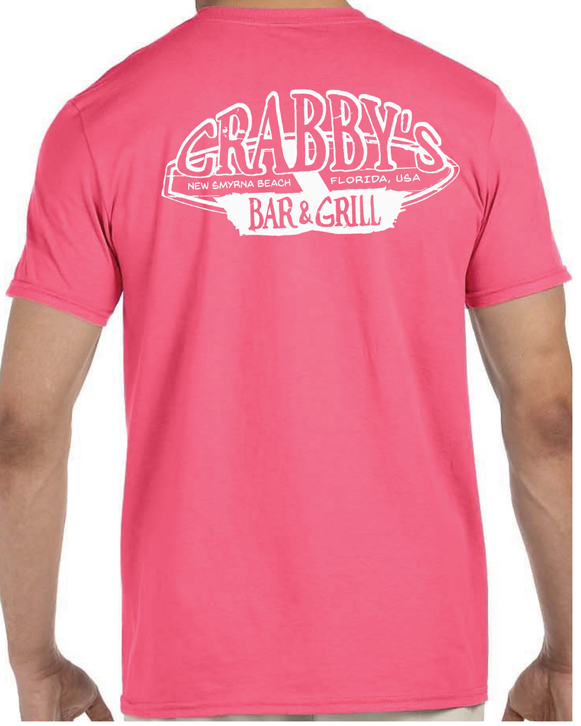 3X-Large Coral Silk Beachside HG Crabby's Bar and Grill New Smyrna LOGO 