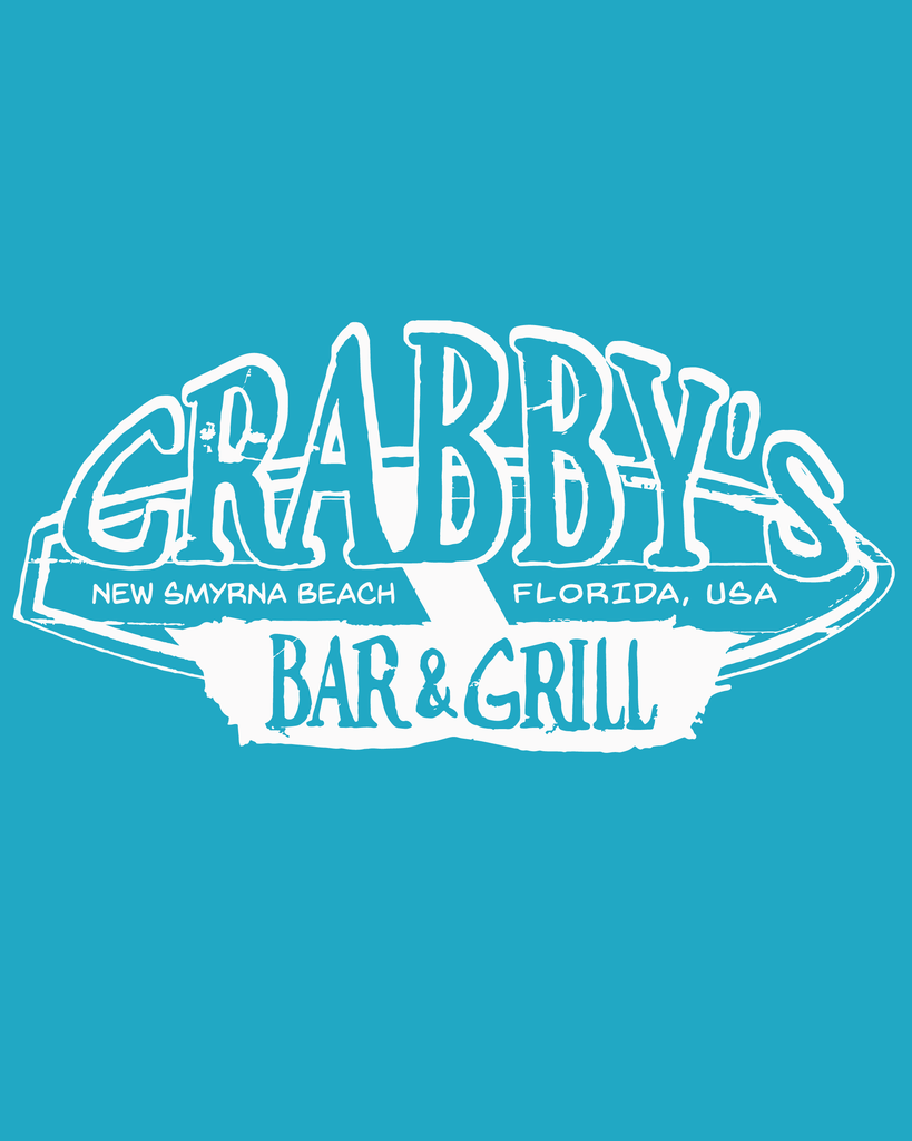 3X-Large Heather Galapagos Blue Beachside HG Crabby's Bar and Grill New Smyrna LOGO 