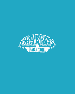 3X-Large Heather Galapagos Blue Beachside HG Crabby's Bar and Grill New Smyrna LOGO 