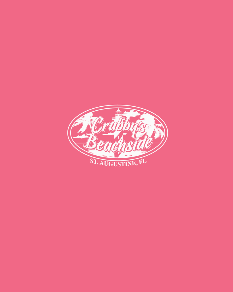 3X-Large Coral Silk Beachside HG Crabby's Beachside St. Augustine LOGO 
