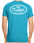 3X-Large Heather Galapagos Blue Beachside HG Crabby's Dockside Clearwater LOGO 