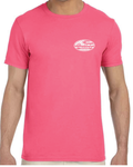 3X-Large Coral Silk Beachside HG Crabby's Dockside Ft. Pierce LOGO 