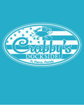 3X-Large Heather Galapagos Blue Beachside HG Crabby's Dockside Ft. Pierce LOGO 