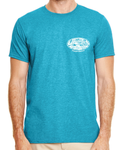 3X-Large Heather Galapagos Blue Beachside HG Crabby's On The Pass LOGO 