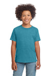 Youth X-Large Heather Galapagos Blue Gildan 64000B 