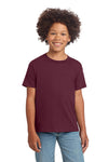 Youth X-Large Heather Maroon Gildan 64000B 