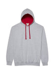 3X-Large Heather Grey/Fire Red AWDis JHA003 