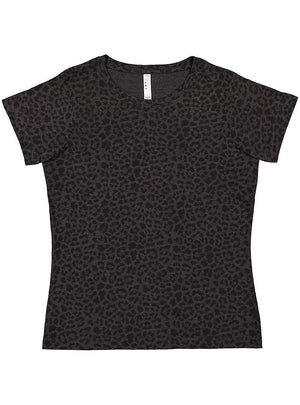 Women's 3X-Large Black Leopard LAT Apparel 3516 