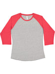 Women's 2X-Large Vintage Heather/Vintage Red LAT Apparel 3530 