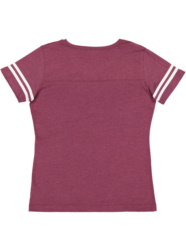 Women's 2X-Large Vintage Burgundy/Blended White LAT Apparel 3537 
