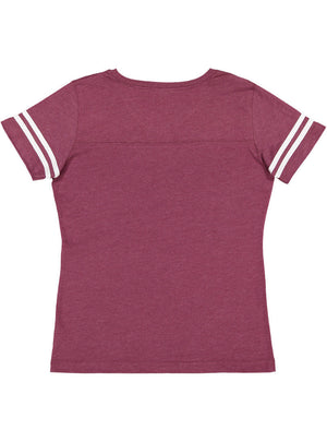Women's 2X-Large Vintage Burgundy/Blended White LAT Apparel 3537 