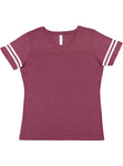 Women's 2X-Large Vintage Burgundy/Blended White LAT Apparel 3537 